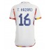 België Thorgan Hazard #16 Voetbalkleding Uitshirt WK 2022 Korte Mouwen